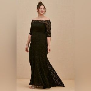 Torrid special occasion black lace dress size 20